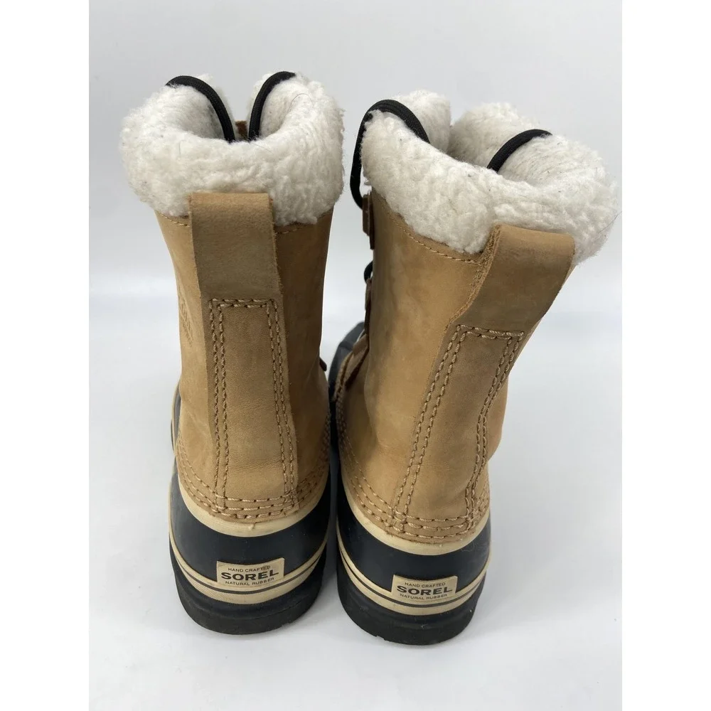 Sorel Caribou Boots Mens 5 Tan Waterproof‎ Winter Snow Insulated Outdoor Nubuck